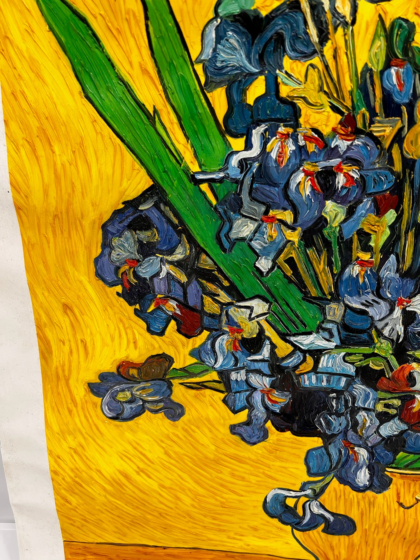Vincent van Gogh – Jarrón con lirios – Pintura al óleo postimpresionista pintada a mano sobre lienzo (92 × 73,5 cm)