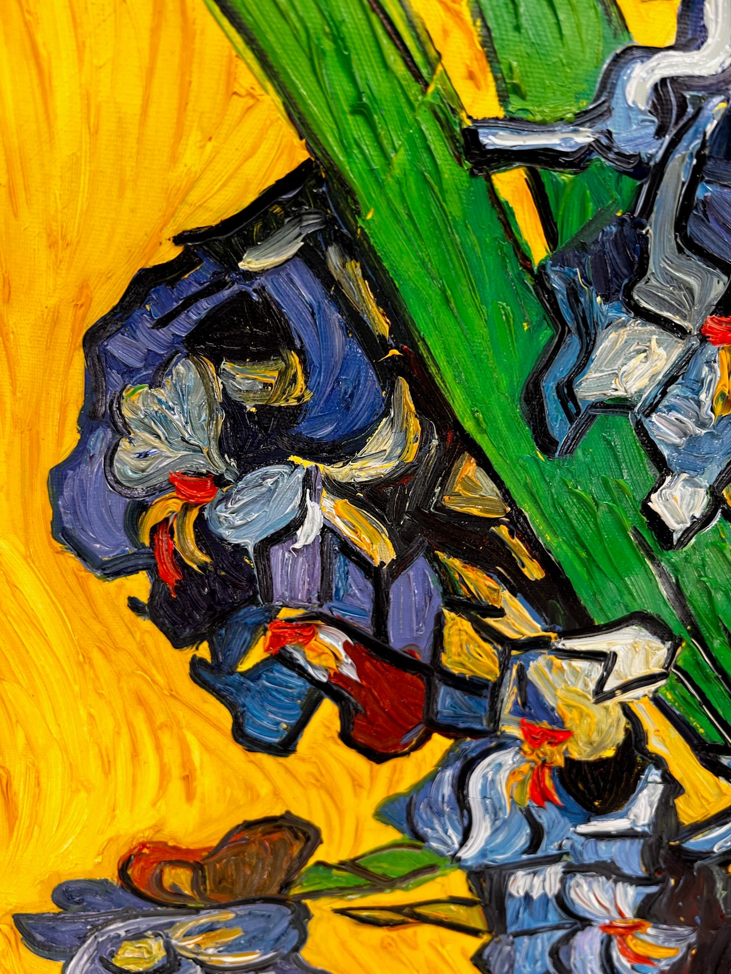 Vincent van Gogh – Jarrón con lirios – Pintura al óleo postimpresionista pintada a mano sobre lienzo (92 × 73,5 cm)