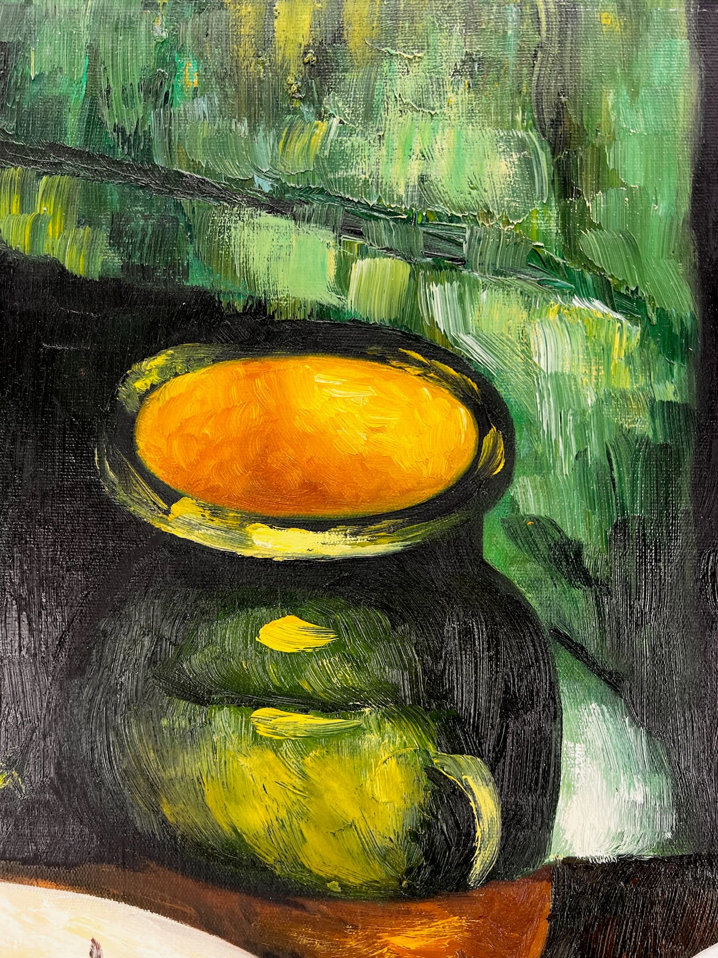 Cézanne – Bayas y frutas – óleo sobre lienzo pintado a mano (164 × 80 cm) – enmarcado en lienzo