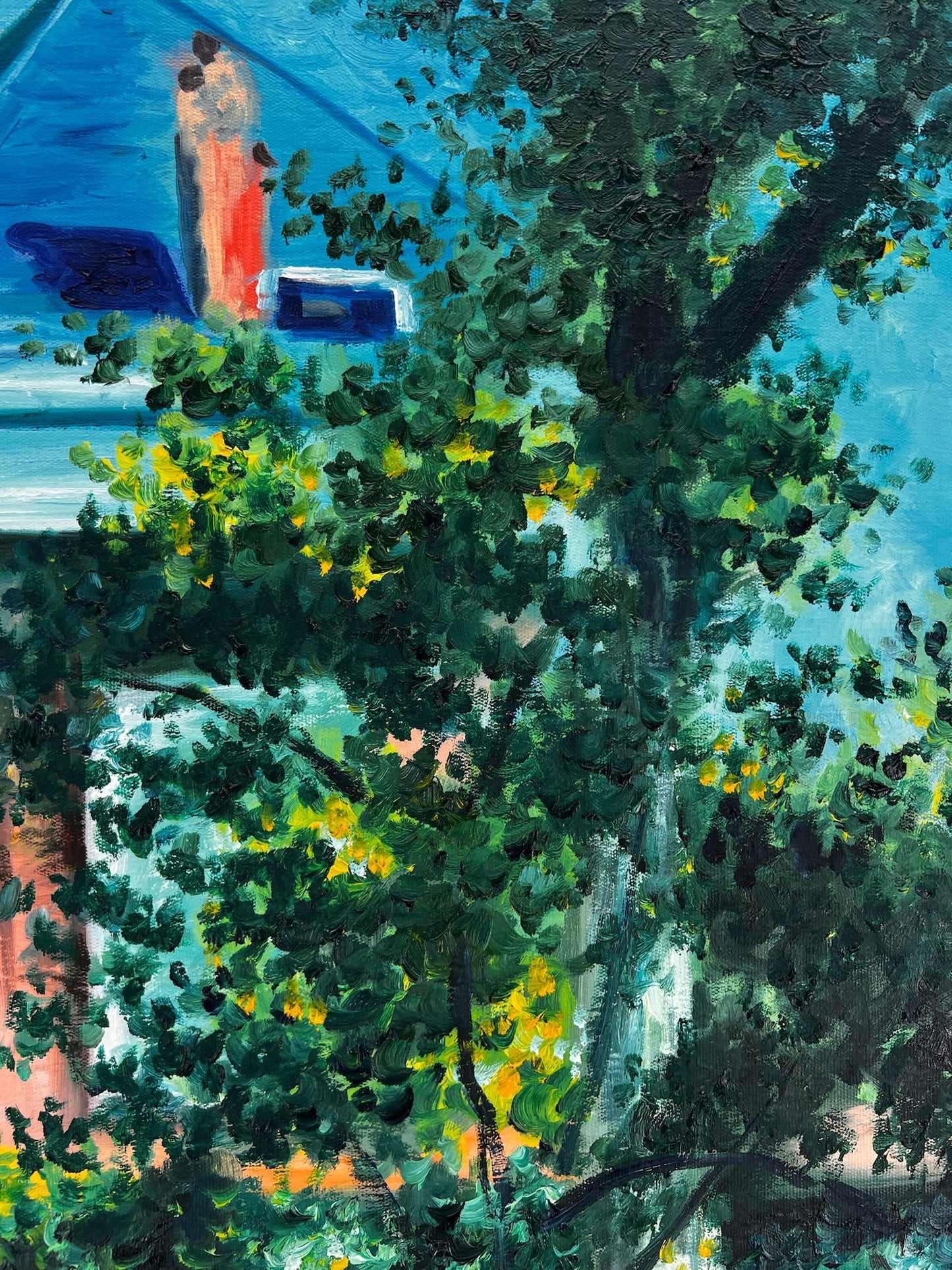 Mujer en el Jardín (después de Édouard Manet) – Óleo Impresionista Pintado a Mano sobre Lienzo (60 × 80 cm)