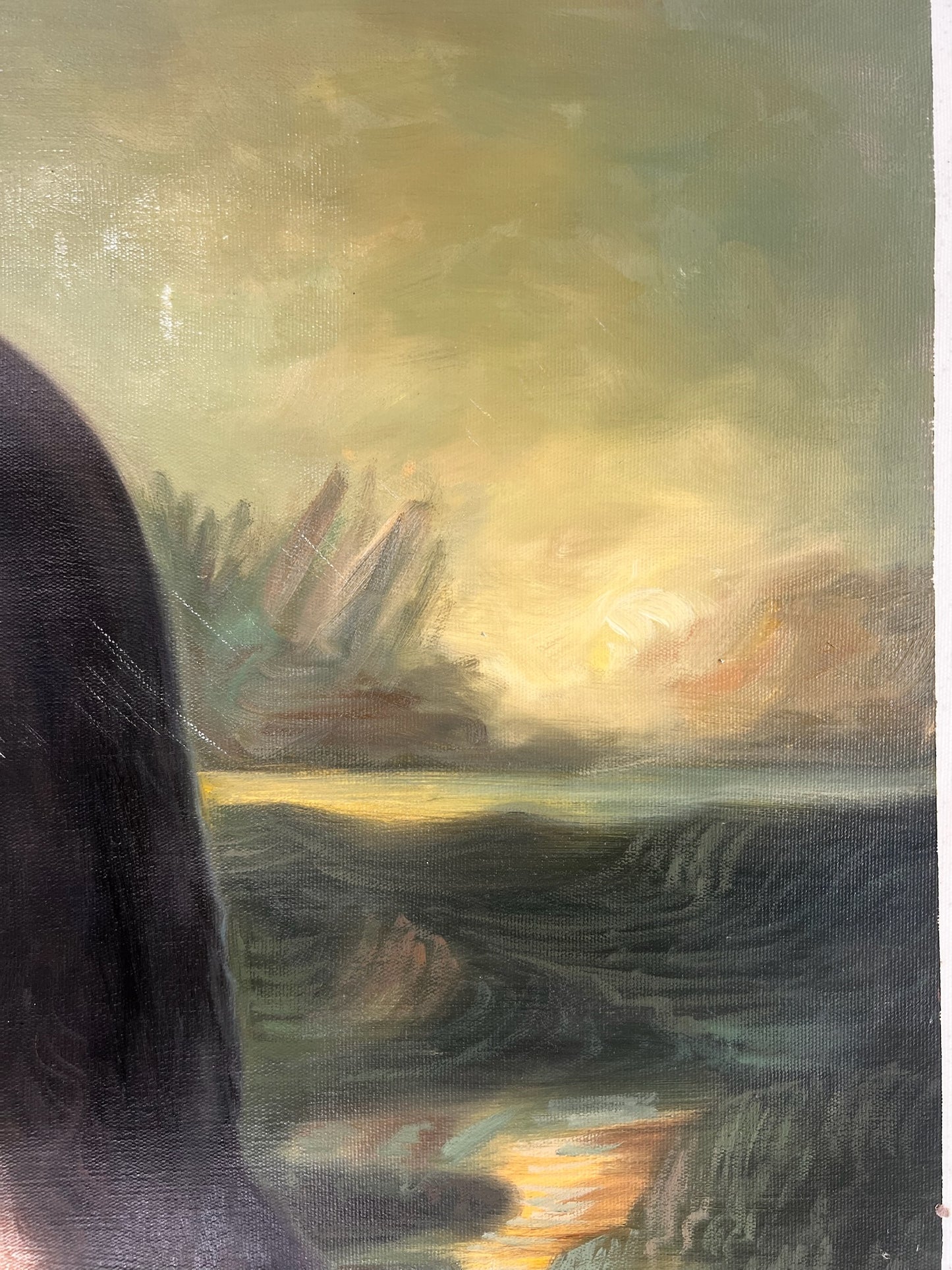 Mona Lisa – Pintura al óleo renacentista pintada a mano sobre lienzo (60 × 80 cm)