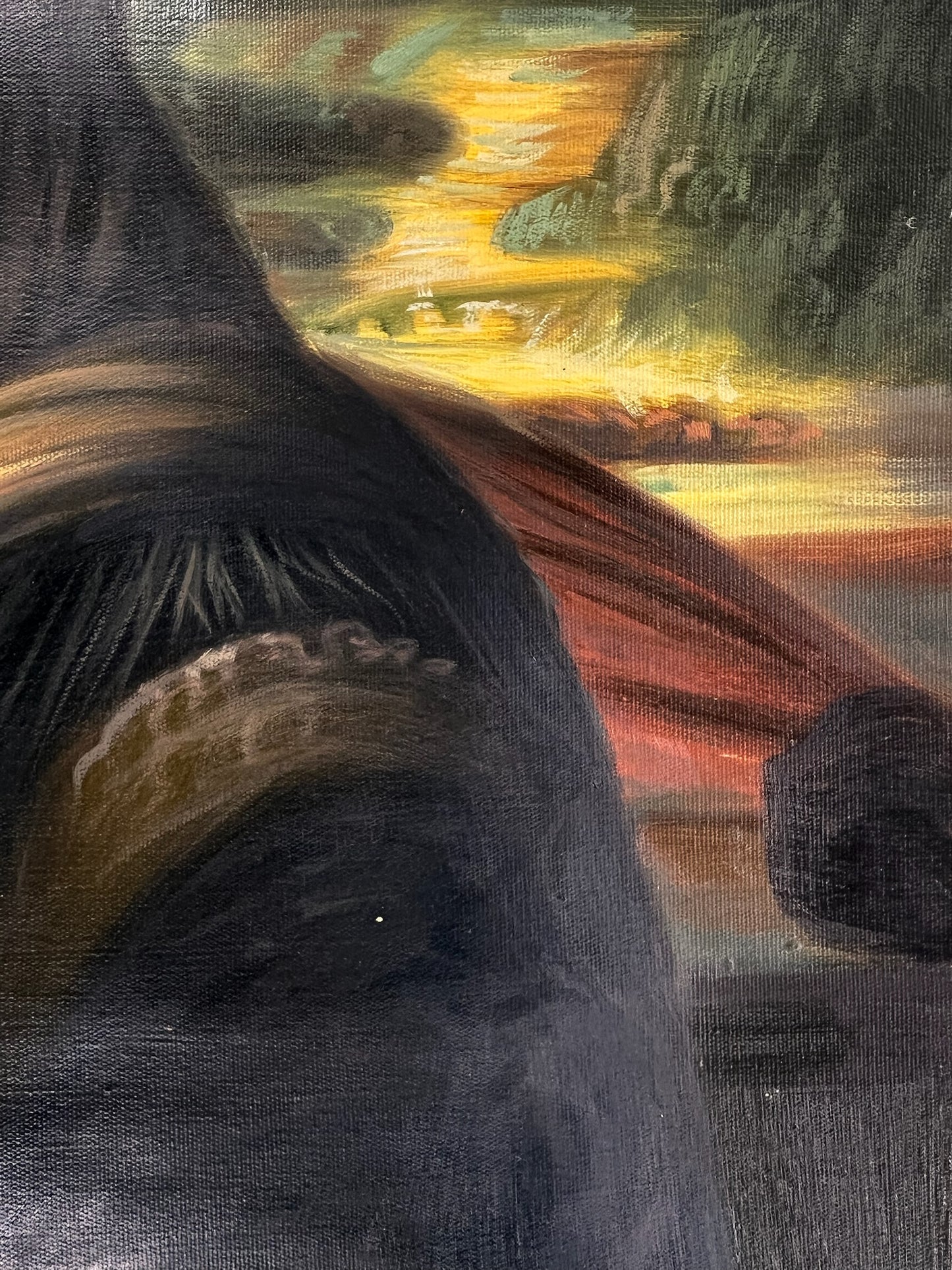Mona Lisa – Pintura al óleo renacentista pintada a mano sobre lienzo (60 × 80 cm)