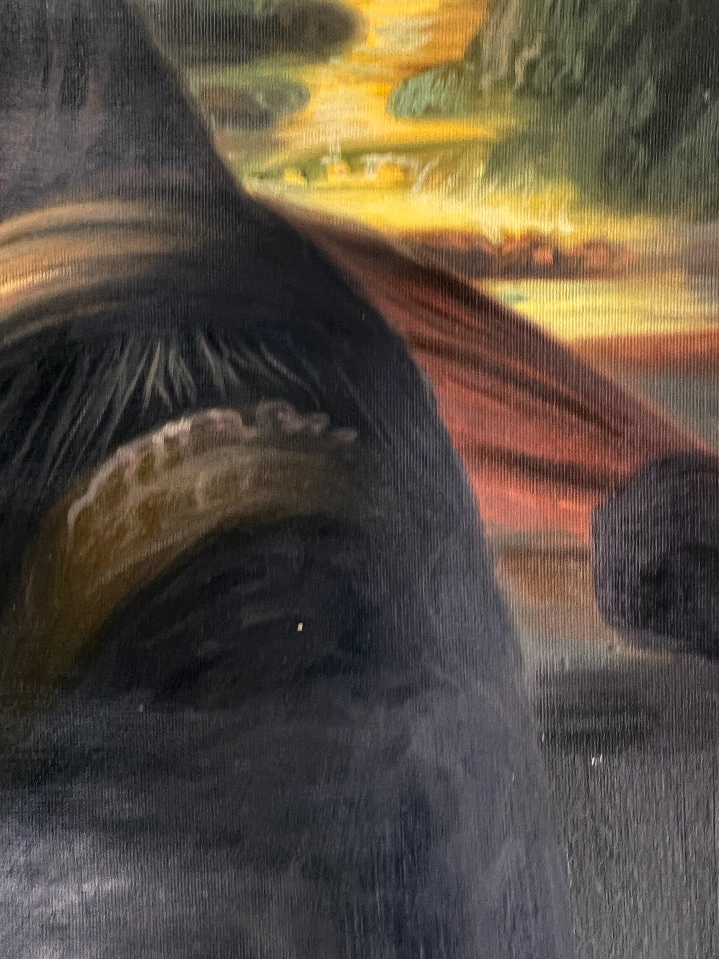 Mona Lisa – Pintura al óleo renacentista pintada a mano sobre lienzo (60 × 80 cm)