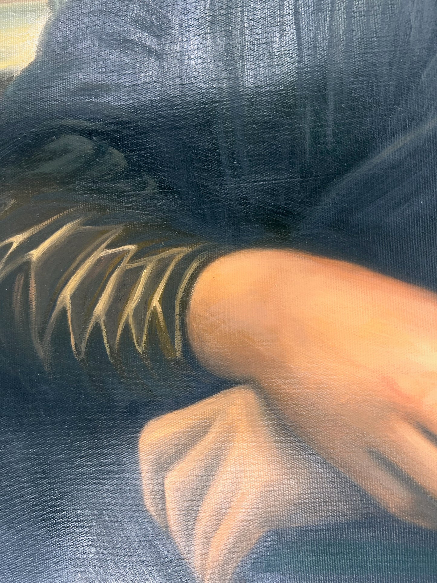 Mona Lisa – Pintura al óleo renacentista pintada a mano sobre lienzo (60 × 80 cm)