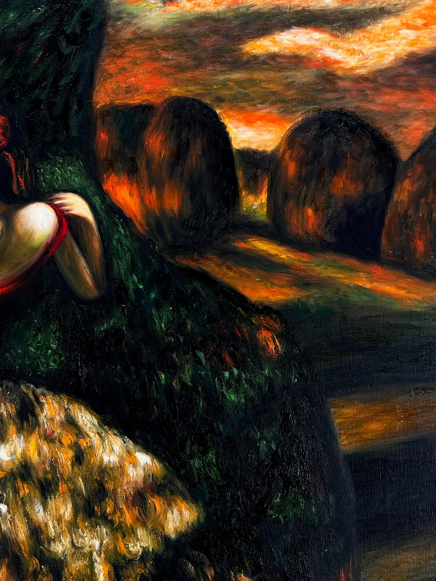 Los Bailarines a la Luz del Sol – Pintura al Óleo Impresionista Pintada a Mano en Lienzo (60 × 80 cm)