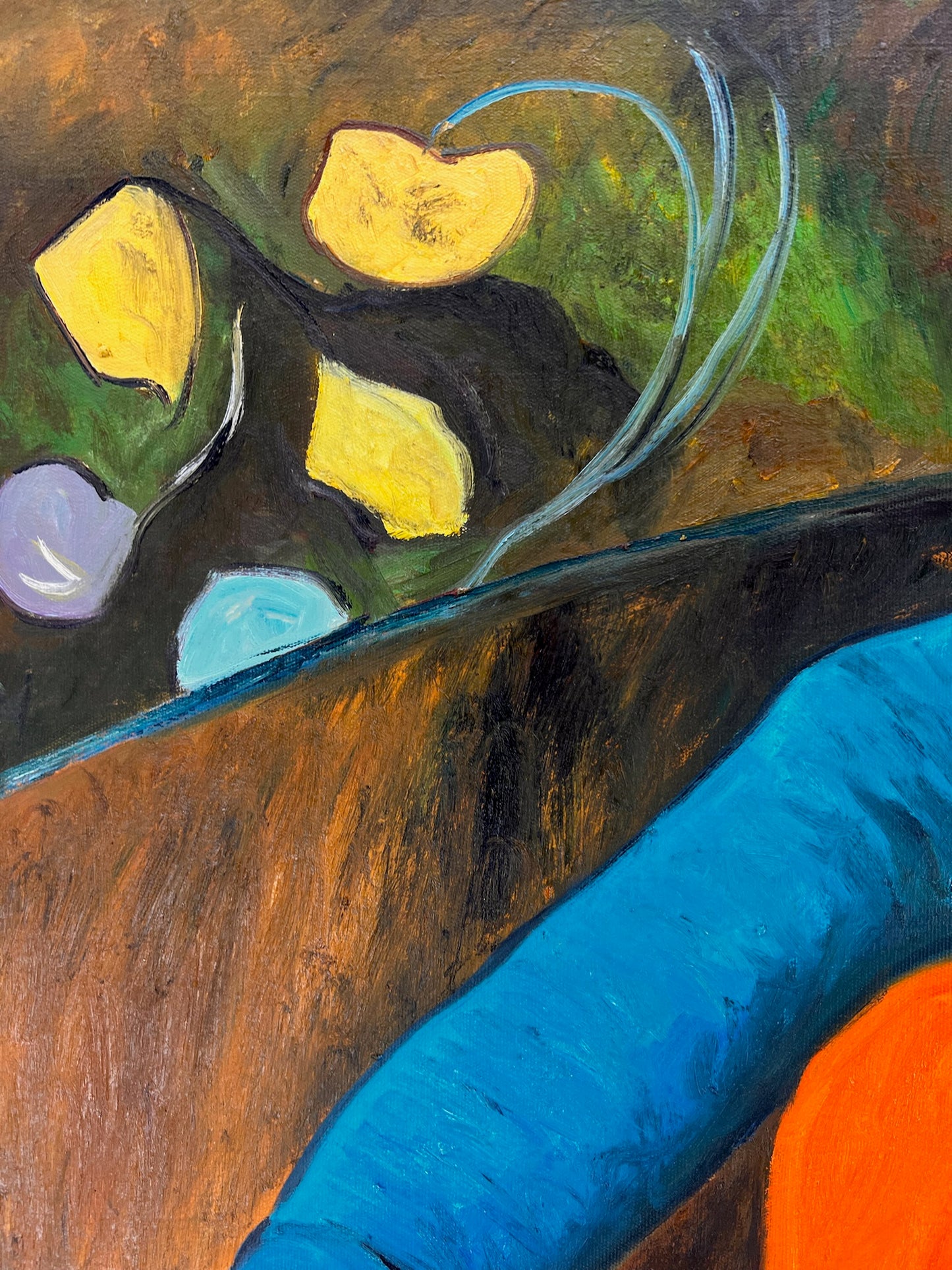 Retrato de un Violonchelista – Pintura al Óleo Postimpresionista Pintada a Mano sobre Lienzo (60 × 80 cm)