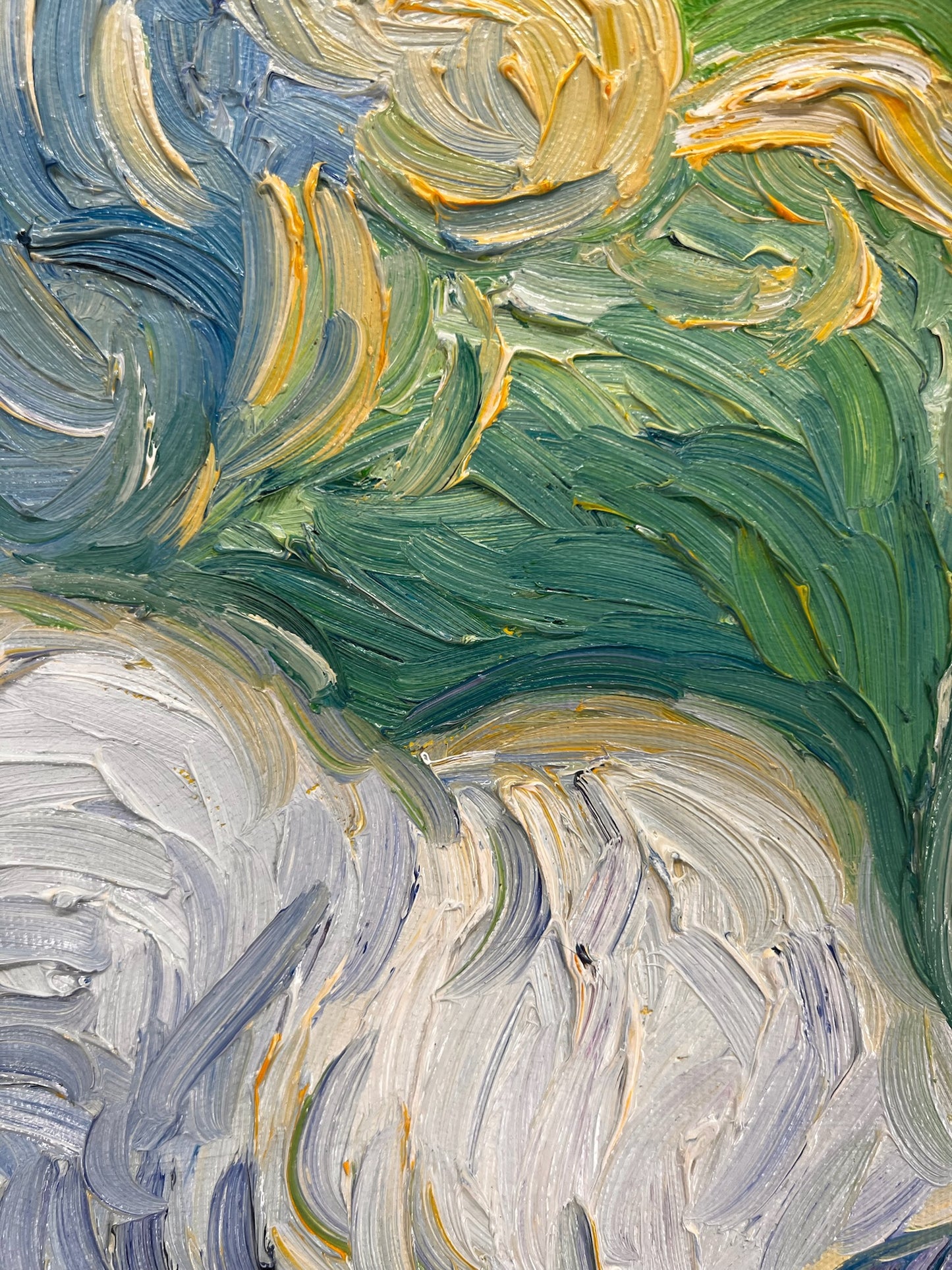 Pintura a mano de Van Gogh Campo de trigo con cipreses: pintura al óleo postimpresionista sobre lienzo