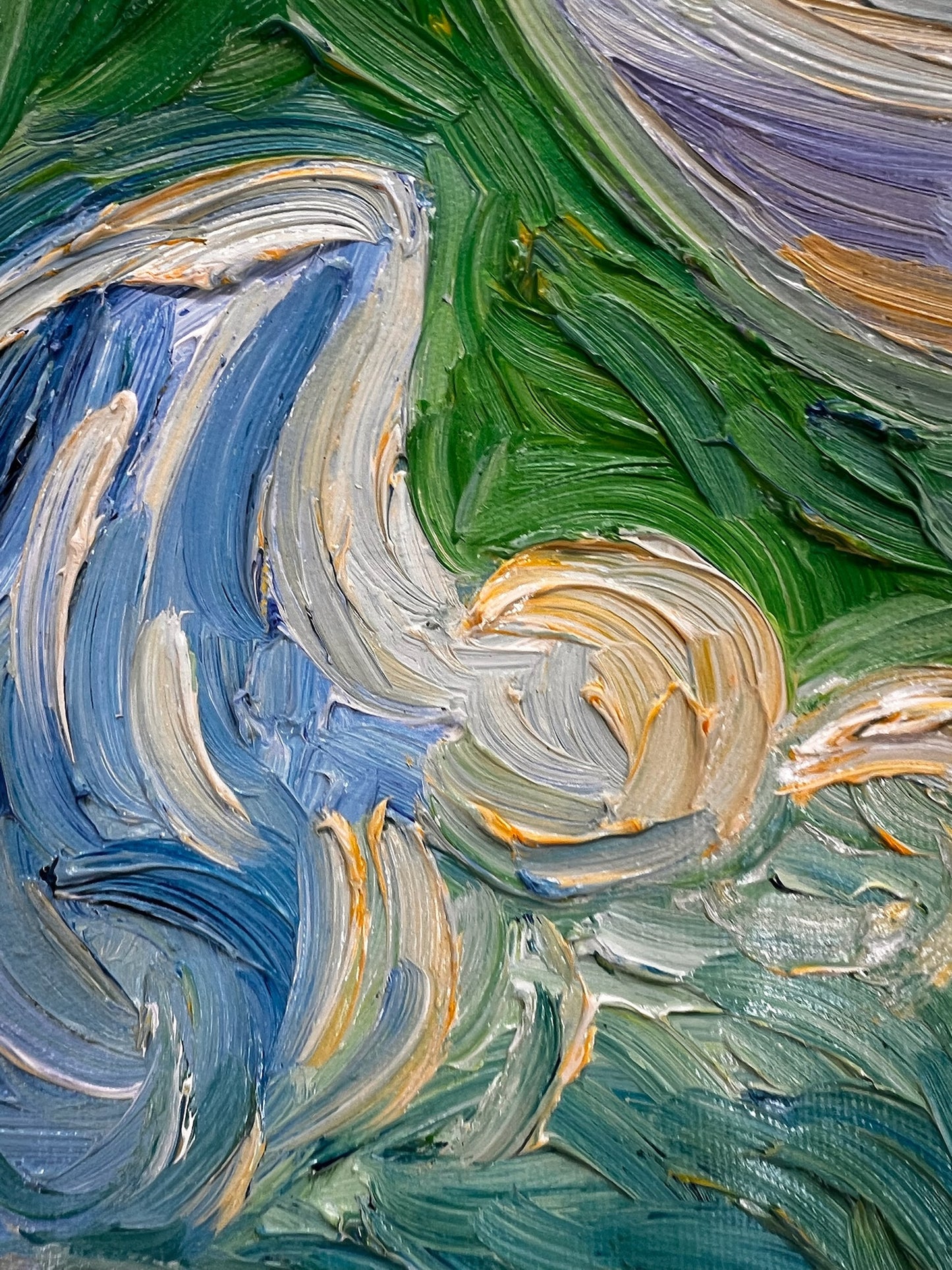 Pintura a mano de Van Gogh Campo de trigo con cipreses: pintura al óleo postimpresionista sobre lienzo